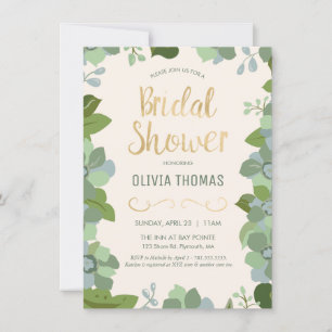 Invitation Ressort de verdure illustrée, floral