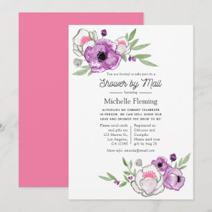 Invitation Ressort Fête des mariées florale par courrier