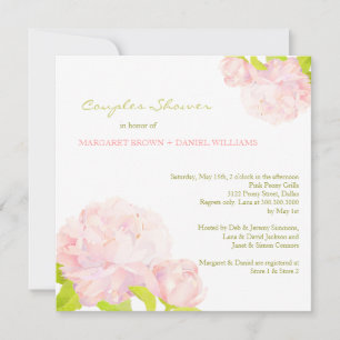 Invitation Ressort rose Mariage Couples douche