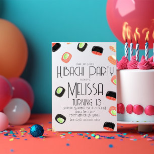 Invitation Restaurant Hibachi pour l'anniversaire d'une adole