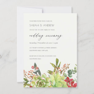 INVITATION RESTAURANT SUCCULENT CACTUS WATERCOLOR REHEARSAL D