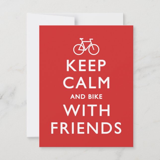 Invitation Restez au calme et à vélo avec vos amis (Devant)