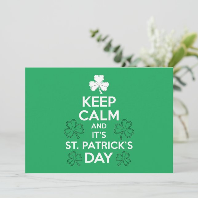 Invitation Restez calme, c'est la Saint-Patrick irlandais  (Debout devant)