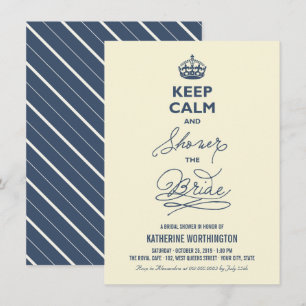 Invitation Restez Calme Et Douche La Mariée Fête des mariées