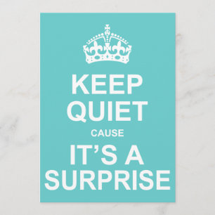 Invitation Restez tranquille, car c'est une fête surprise