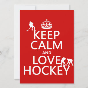 Invitation Restez tranquille et hockey