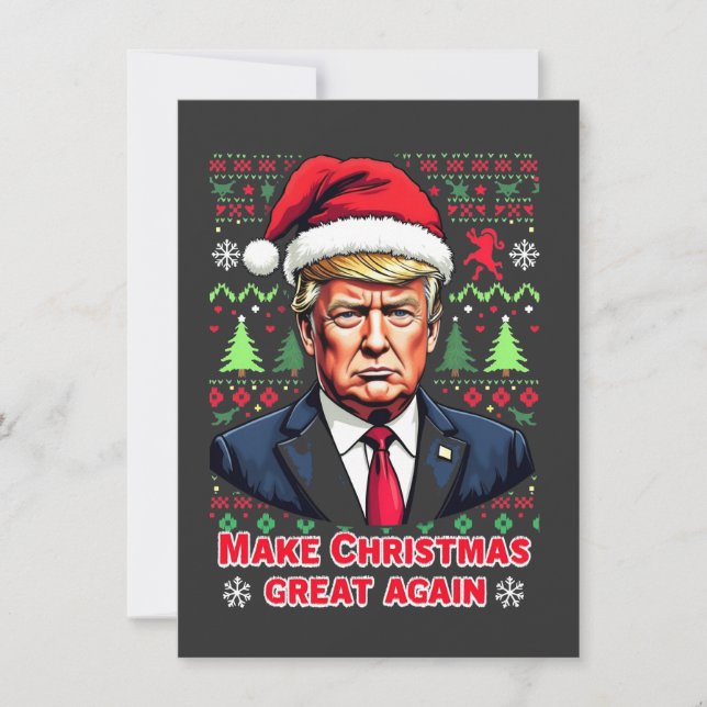 Invitation Rétablir Noël en beauté Sweat de Noël dégueu trump (Devant)
