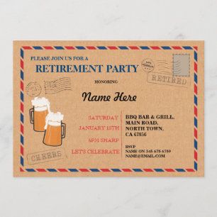 Invitation retiré par carte postale postale de