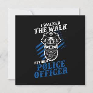 Invitation Retired Police Officer Retirement Policeman Gift