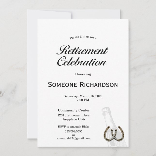 Invitation Retirement Party Announcement Western theme (Devant)