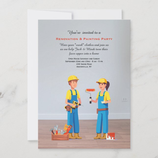 Invitation Retouche de l'invitation de partie (Devant)