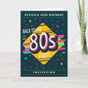 Invitation Retour à la fête d'anniversaire des années 80