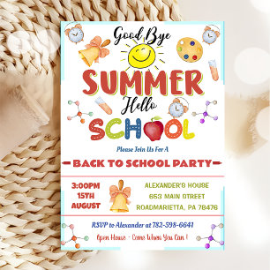 Invitation Retour À L'École Adieu Été Bonjour École