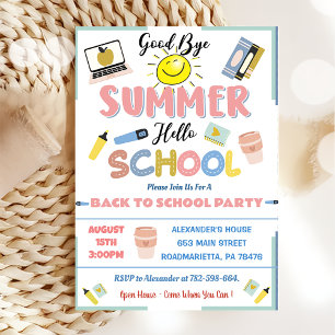 Invitation Retour À L'École Adieu Été Bonjour École