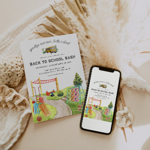 Invitation Retour à l'école   Fête au parc de jeux