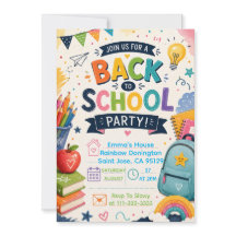 Retour à l'école Fête de classe amusante
