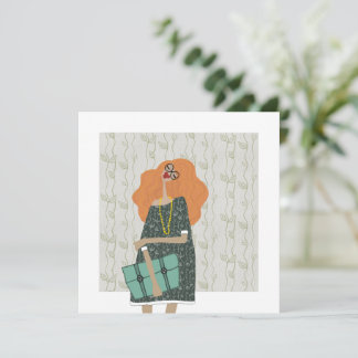 Invitation Retour à l'école Mode fashionista Illustration