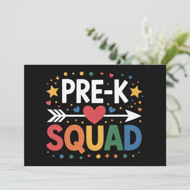 Invitation Retour à l'école Premier jour de la maternelle (Debout devant)