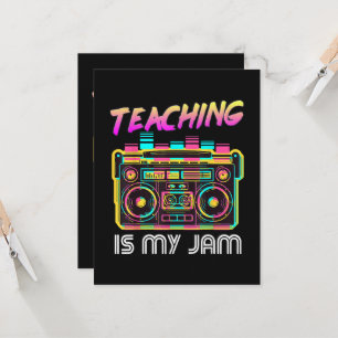 Invitation Retour à l'école Rétro Enseigner est mon truc 80s