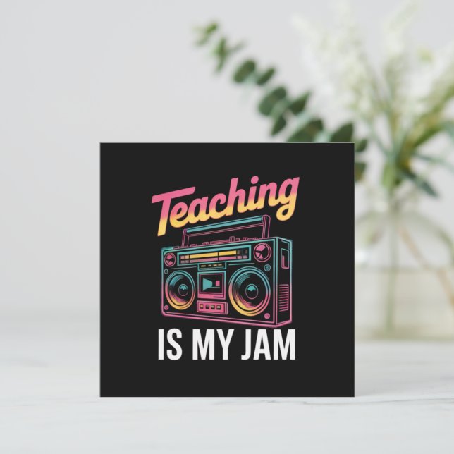Invitation Retour à l'école Rétro Enseigner est mon truc 80s  (Debout devant)