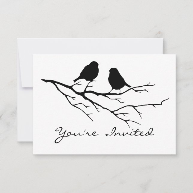 Invitation Retour à Nature Birds Année Anniversaire Fête Invi (Devant)