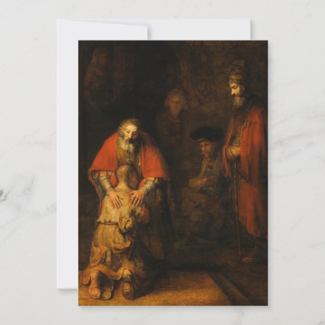 Invitation Retour du fils prodigue par Rembrandt van Rijn (Devant)