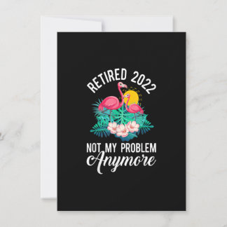 Invitation Retraité 2022 Retraite Novelty Flamant rose Floral