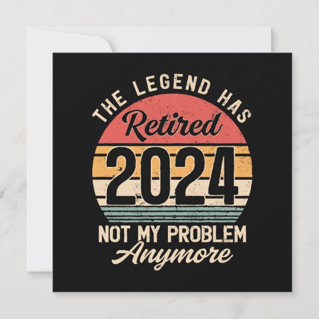 Invitation Retraité 2024 Plus Mon Problème (Devant)