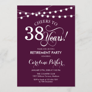 Invitation Retraite - Burgundy White