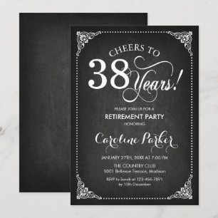Invitation Retraite - Chalkboard White
