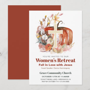 Invitation Retraite de femmes à l'aquarelle d'automne Citroui