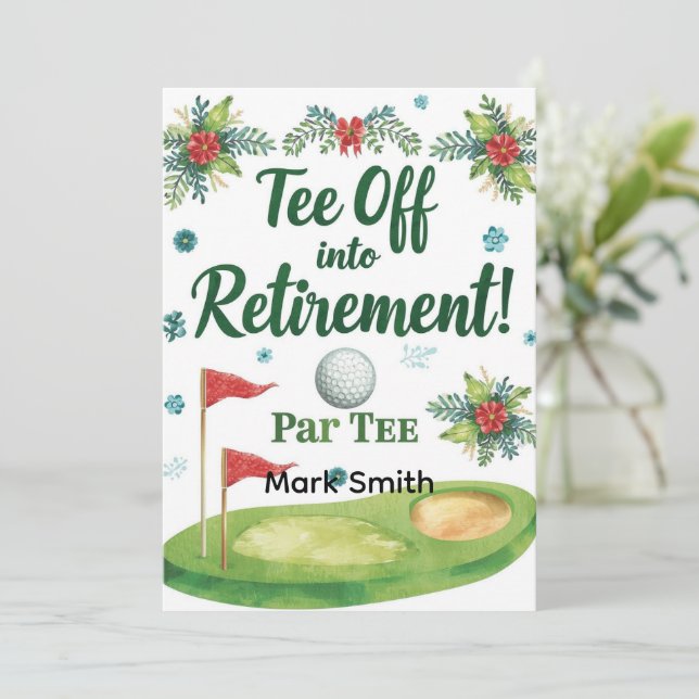 Invitation RETRAITE DE GOLF Aîné de ParTee pour golfeur (Debout devant)