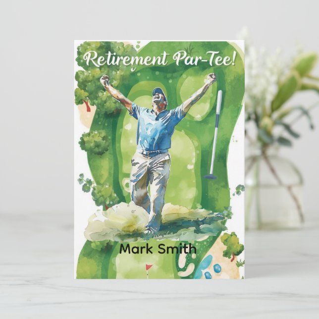 Invitation RETRAITE DE GOLF Retire, Relax & ParTee pour golfe (Debout devant)