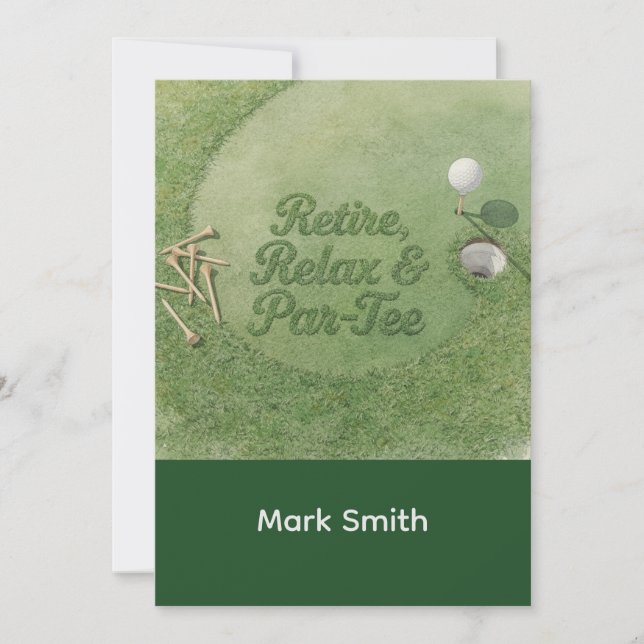Invitation RETRAITE DE GOLF Retraitez-vous, Relaxez & ParTee  (Devant)