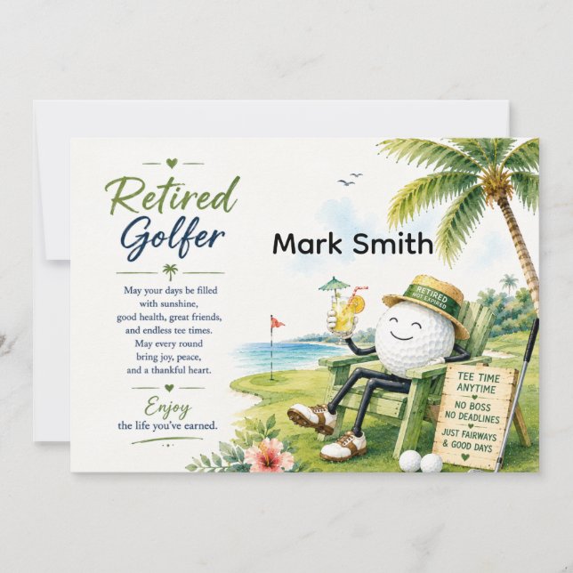 Invitation Retraite de golfeur par soirée par tee de golf sur (Devant)