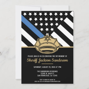 Invitation Retraite de la police Shérif Exécutif de la loi
