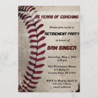 Retraite de l'entraîneur de baseball vintage Grung