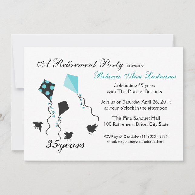 Invitation Retraite des cerfs-volants et des oiseaux (Devant)