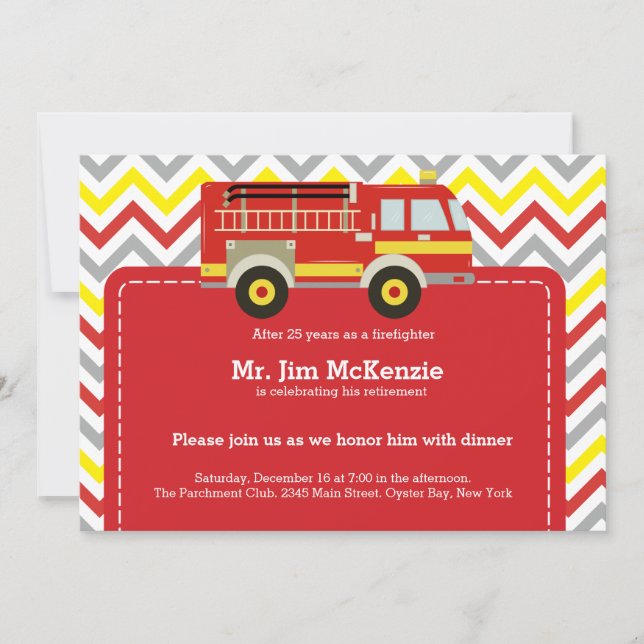 Invitation Retraite des pompiers (Devant)