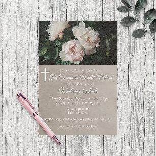 Invitation Retraite d'hiver pour femmes beige floral Église