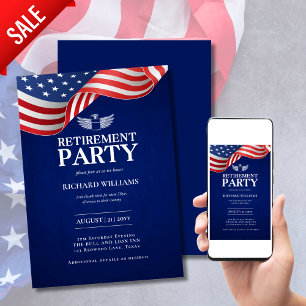 Invitation RETRAITE DU COLONEL Ailes d'aigle d'argent