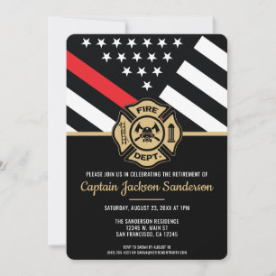 Invitation Retraite du pompier Pompiers sapeurs-pompiers