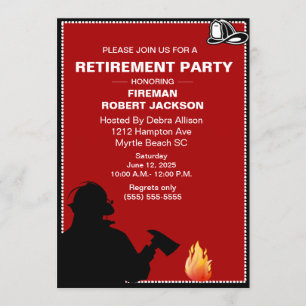 Invitation Retraite du pompier/retraite du chef des pompiers