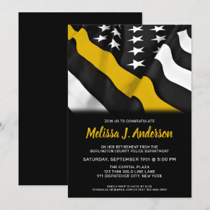 Invitation Retraite du répartiteur Ligne d'or mince personnal