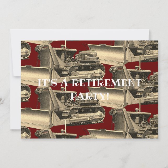 INVITATION RETRAITE D'UN INGÉNIEUR D'EXPLOITATION DE BULLDOZE (Devant)