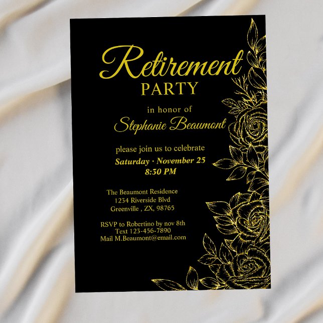 Invitation Retraite élégante de la rose dorée pour femmes (Créateur téléchargé)