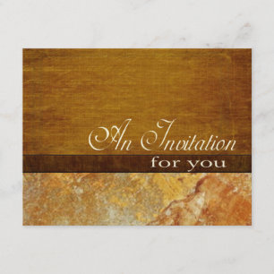Invitation Retraite en pierre en bois 4.5x5.5 de cadre