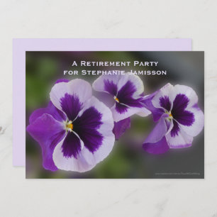 Invitation Retraite, Floral Pale Purple Fleurs, Nom