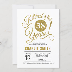Invitation Retraite - Gold White