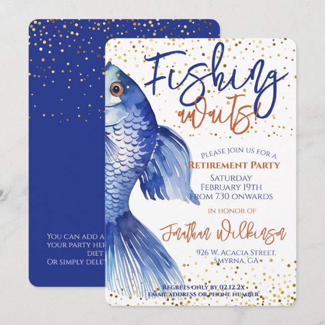 Invitation Retraite La pêche attend la fête (Devant / Derrière)
